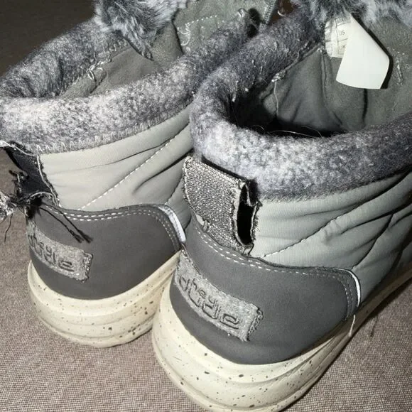 Hey Dude Women's Brandy Grey Lace Up Light Weight Boots Size 7 - Picture 6 of 10